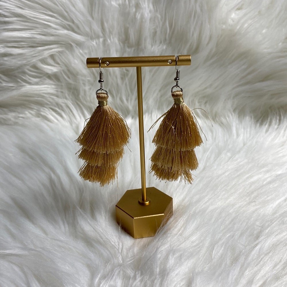 Boutique Gold Tassel Earrings
